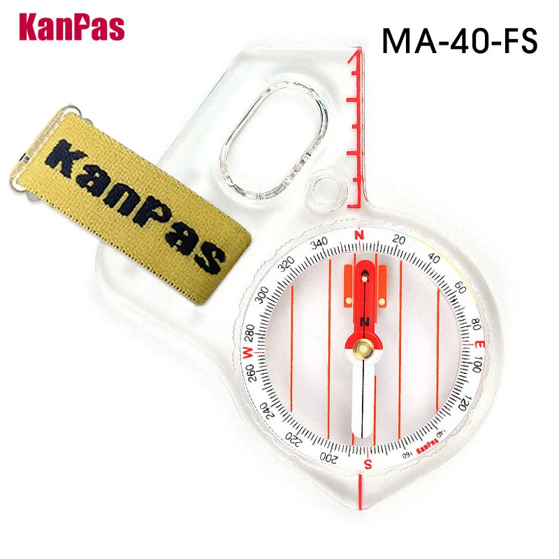 KANPAS Basic and Beginner's Orienteering thumb compass, Orienteering Primary Compass, MA-40-FS, Durable Sport Compass
