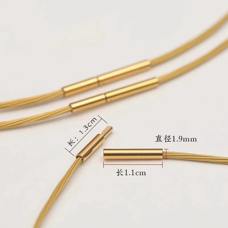 MKENDN Waterproof Non-fading Steel Wire Rope Necklace For DIY Pendant Jewelry Making Accessories for Men Women Gifts