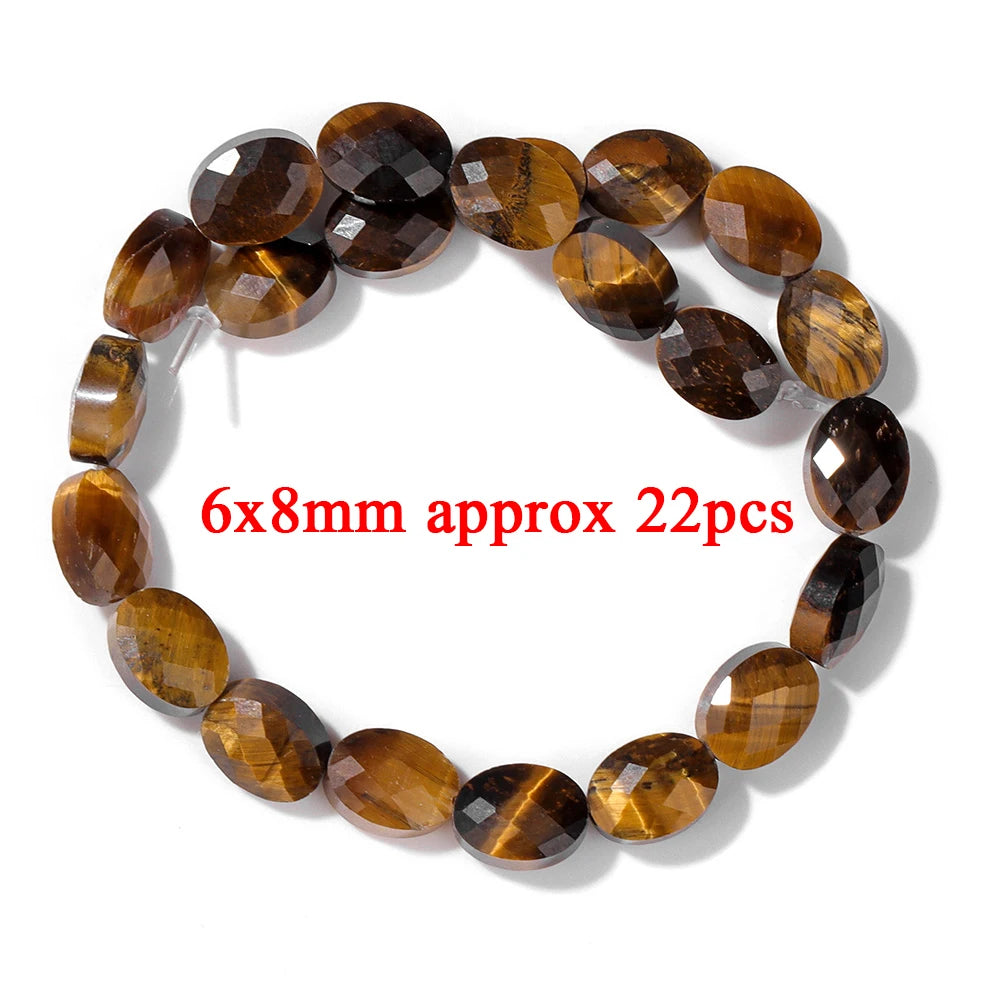 High Quality Yellow Tiger Eye Stone Beads Natural Round Heart Rondelle Cube Irregular Loose Spacer Bead For Jewelry Making DIY