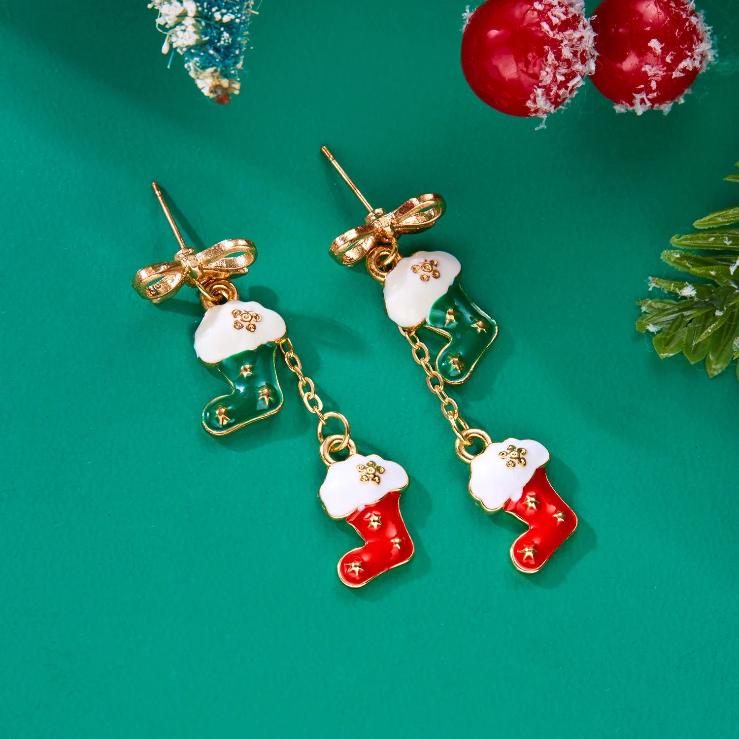 Fashion Christmas Asymmetrical Dangle Earrings for Women Santa Claus Snowman Snowflake Xmas Tree Earring Girls New Year Jewelry
