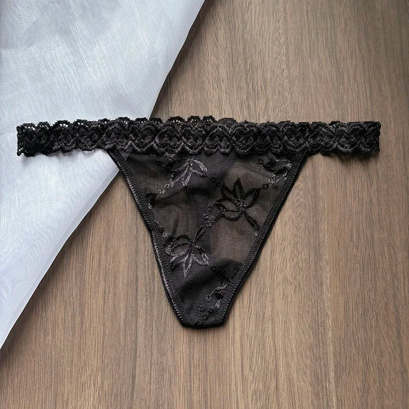 Personality Custom Name Crystal Letter Thong Lace Bikini Panties G-String Low Waist Briefs Sexy Body Jewelry for Hot Wife Gift - Madeinsea©