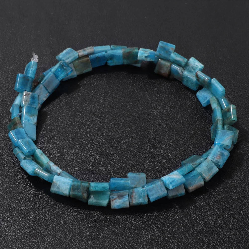 5MM Double Hole Square Bead Natural Tiger Eye Quartzs Imperial Jaspers DIY Beads For Jewelry Making Bracelet Necklace Handmade