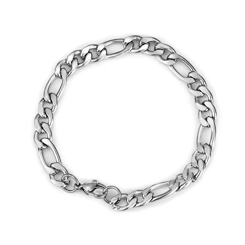 3/5/7/11mm Stainless Steel Figaro Chain Bracelet Bangle for Men Women Hiphop Trendy Wrist DIY Bracelet Jewelry