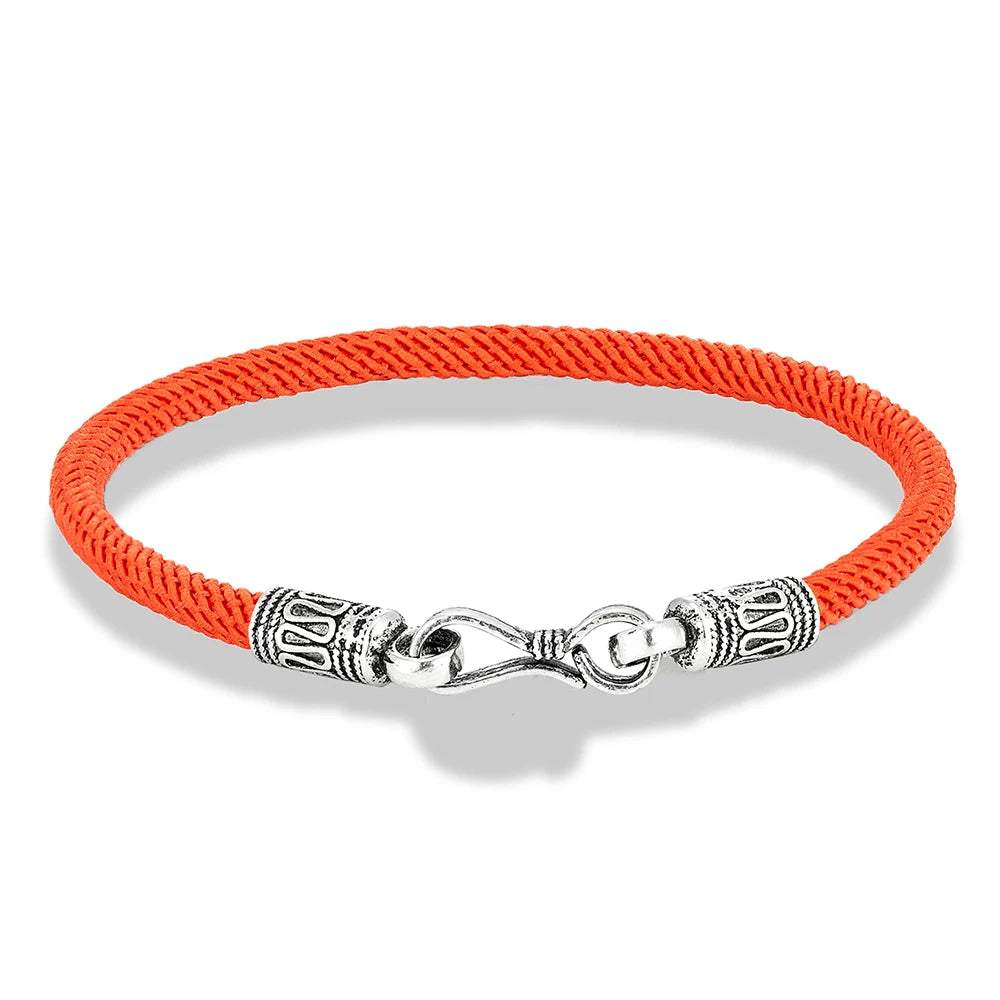 MKENDN 925 Sterling Silver 4mm Braided Rope Bracelet Anklet for Women Men Friendship Bracelet Trendy Jewelry GIfts