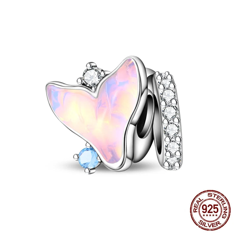 Summer 925 Sterling Silver Luminous Ocean Pendants Crab Whale Shark Charms Beads Fit 925 Original Bracelet Fine DIY Jewelry Gift