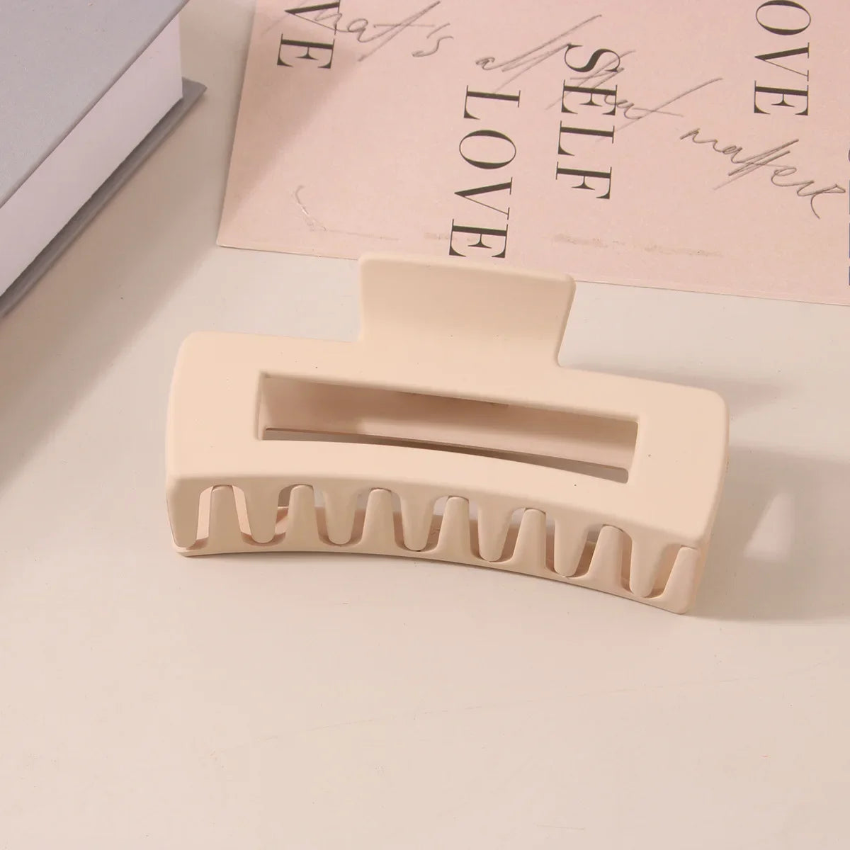 10.5CM Solid Hair Claw Elegant Hairpins Barrette Crab Hair Clips For Women Girls Korean Square Headwear Simple Hair Accessories