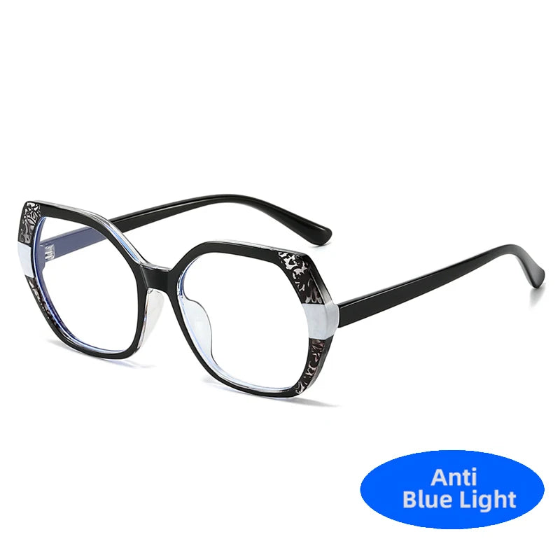 New TR90 Vintage Anti Blue Light Optical Polygon Sexy Ladies Glasses Women Luxury Brand Designer Trend Myopia Eyewear Frame Lady
