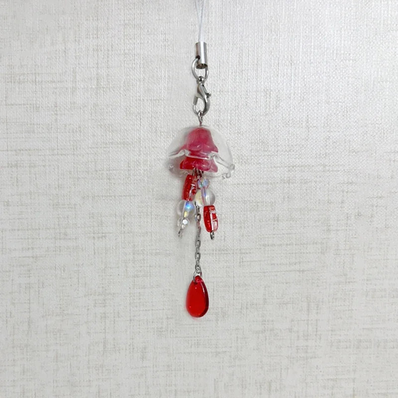 Handmade jellyfish mobile phone charm y2k original  keychain