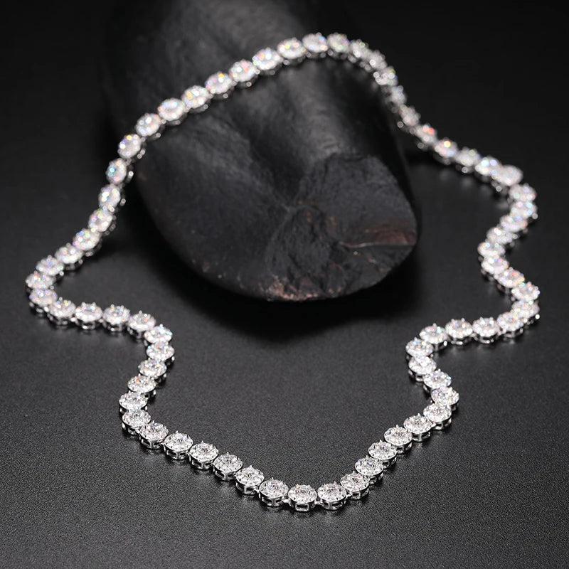 High Quality VVS1 Moissanite Chain  For Women Necklace 925 Silver Unisex For Men Women Sterling Silver Luxury Necklaces Gift