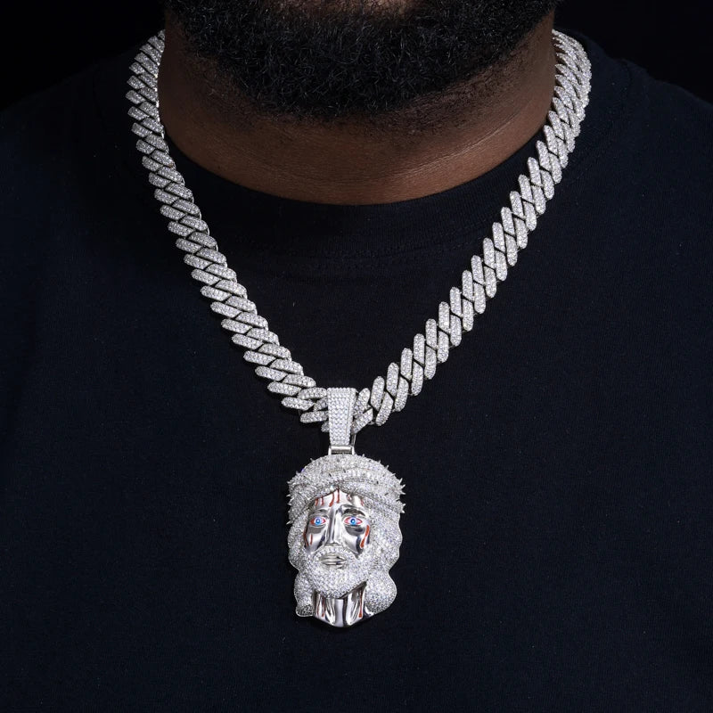 TUHE Unisex  Jesus  Pendant 925 Silver Ice Out Moissanite Pendant For Men Hip Hop Jewelry Gifts - Madeinsea©