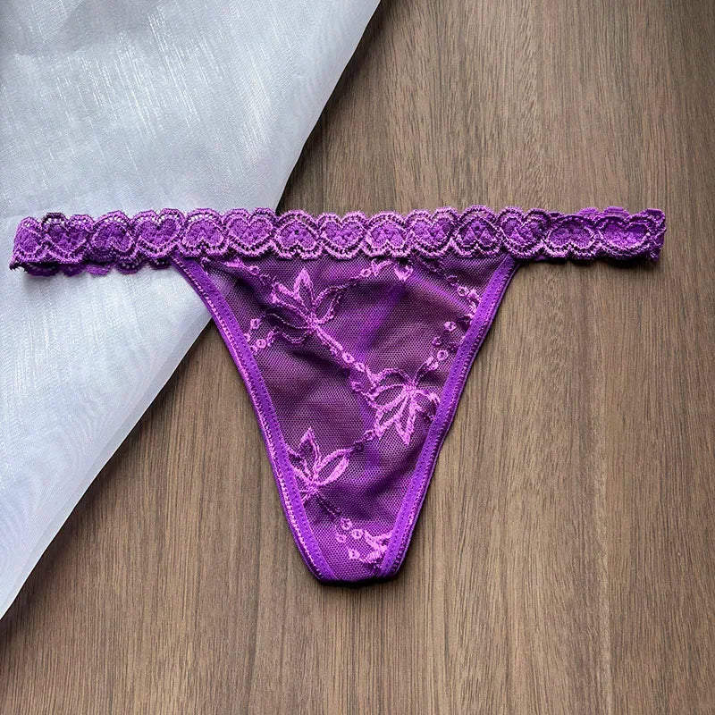 Personality Custom Name Crystal Letter Thong Lace Bikini Panties G-String Low Waist Briefs Sexy Body Jewelry for Hot Wife Gift - Madeinsea©