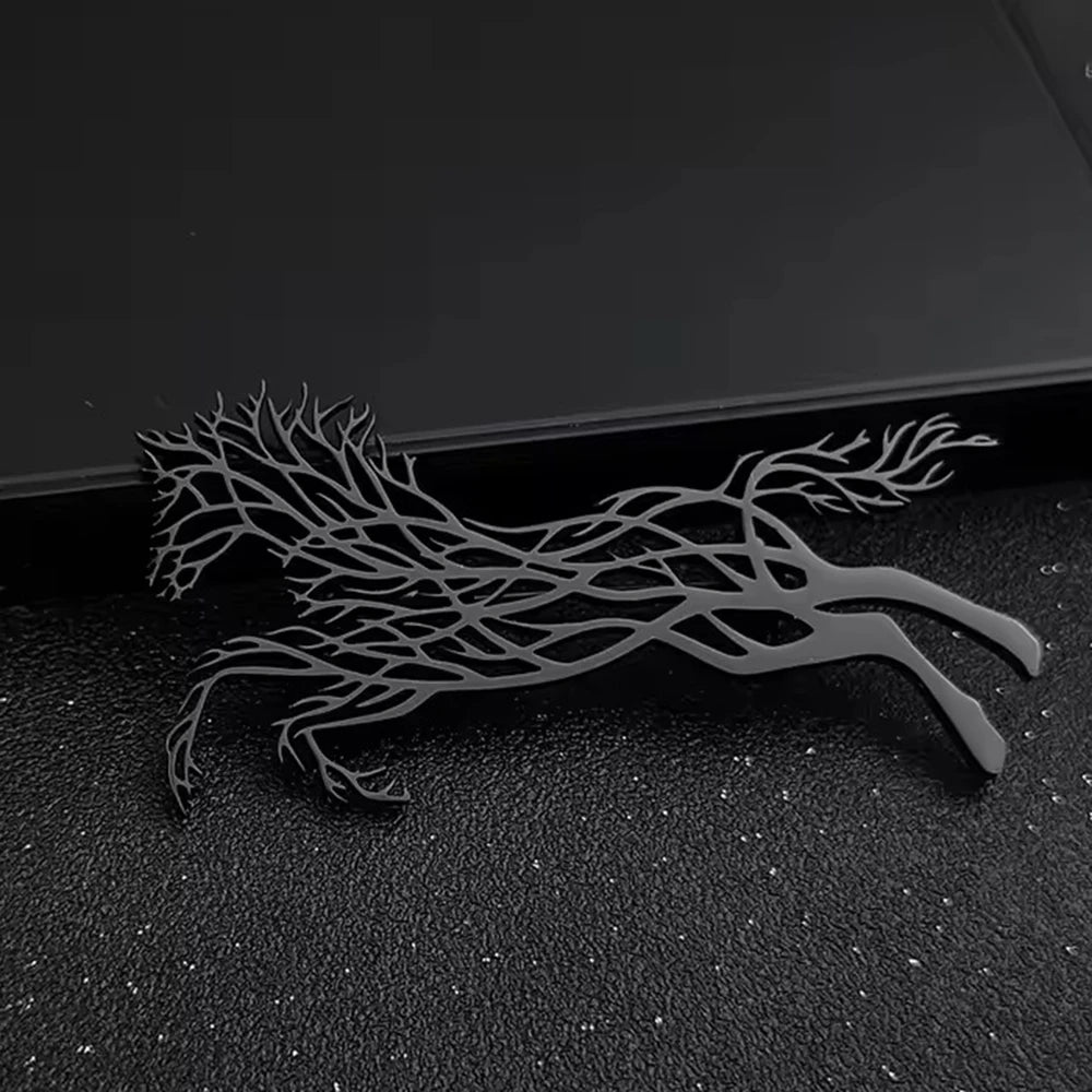 Hanreshe Creative Branch Horse Pin Stainless Steel Animal Series Brooch Badge for Men Women Dress Suit Decoration