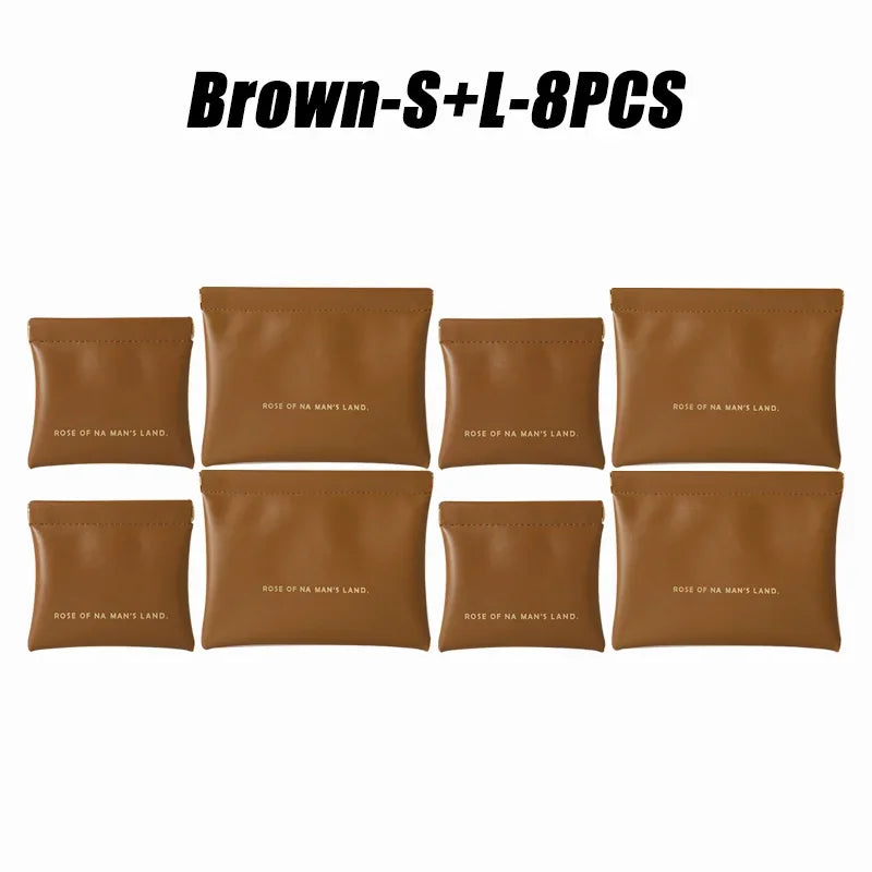 Small Makeup Bag Data Mini Portable Cable  Digital Storage Bag Automatically Closes Wired Earphones Carrying Bag Power Charger