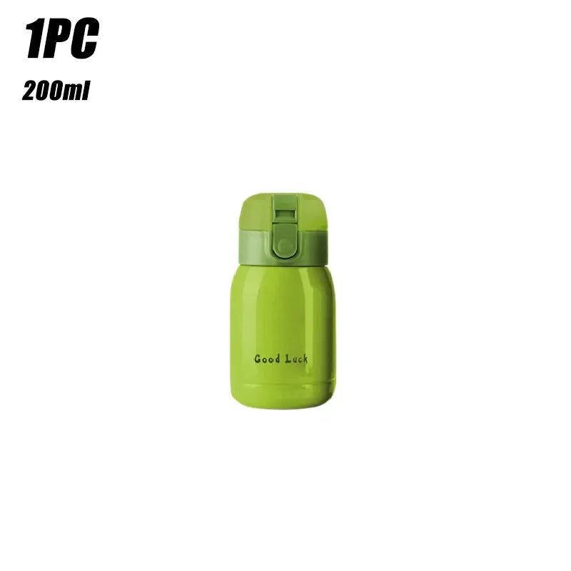 1/2PCS Goodluck Small Cute Mini Thermos Cup MINI Portable Creative Pot Belly Water Cup Pocket Cup with Hand Gift
