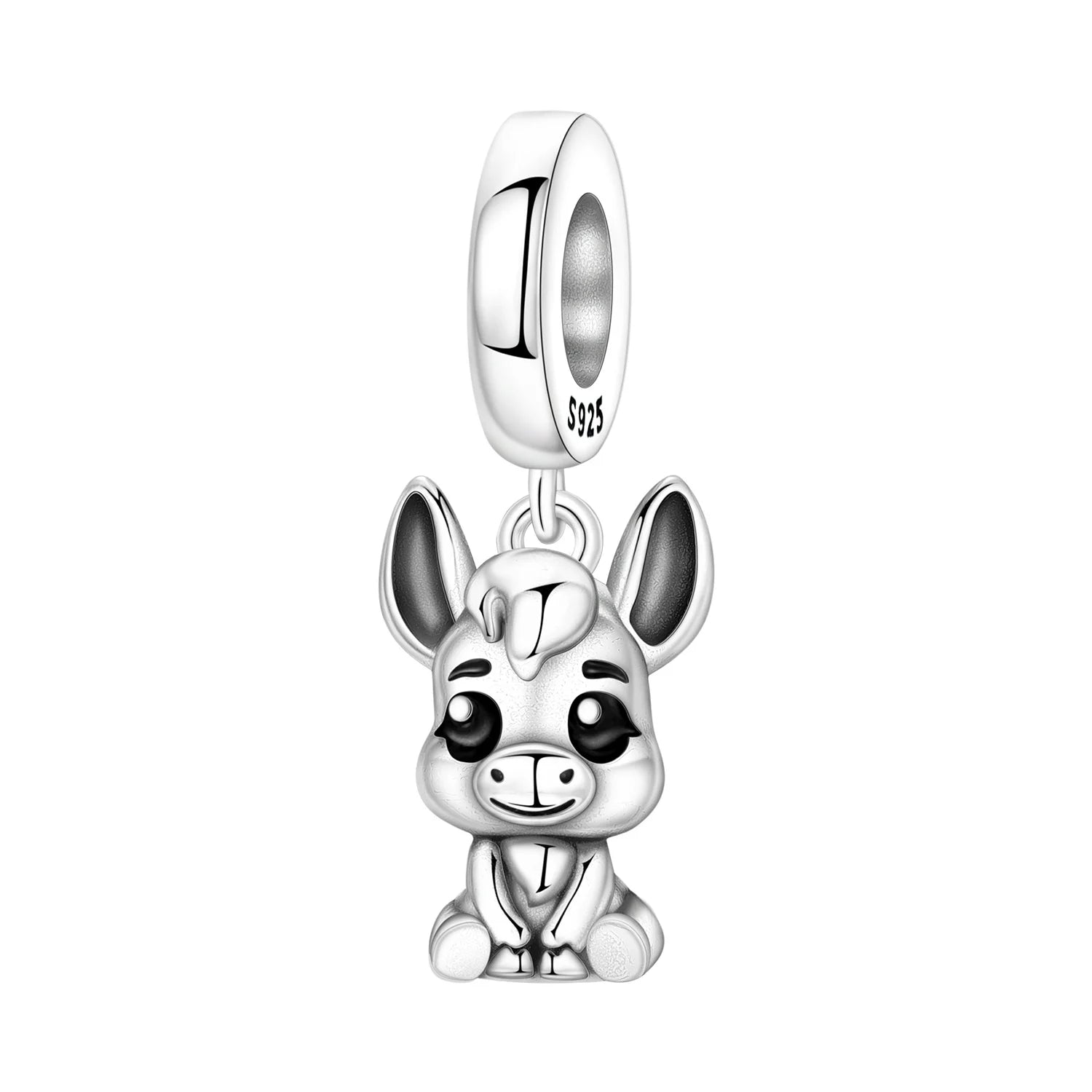 PANPOKI 925 Sterling Silver Cute Panda Animals Beads Original Pendants Bracelet Charm Jewelry Party DIY Trendy Gifts