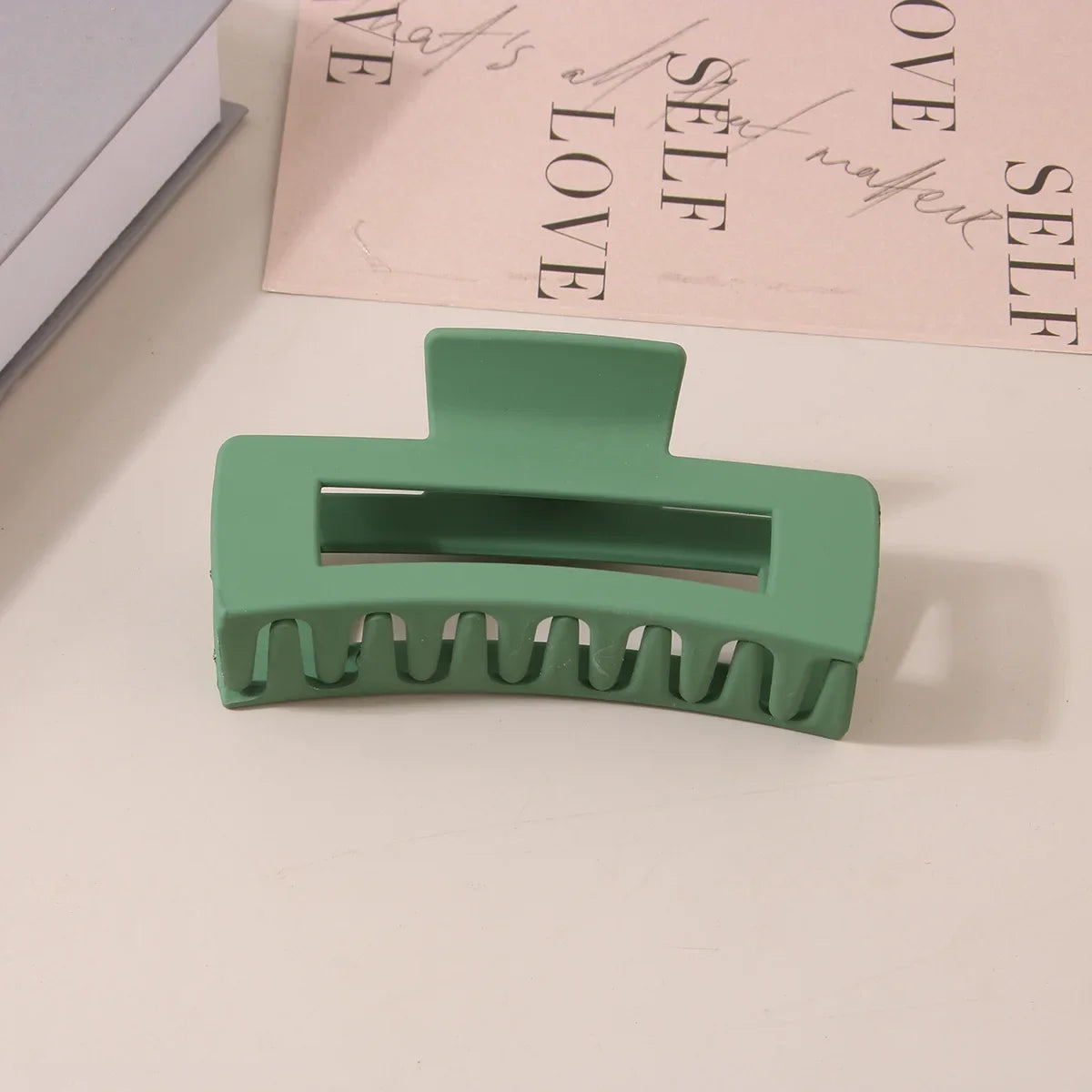 10.5CM Solid Hair Claw Elegant Hairpins Barrette Crab Hair Clips For Women Girls Korean Square Headwear Simple Hair Accessories