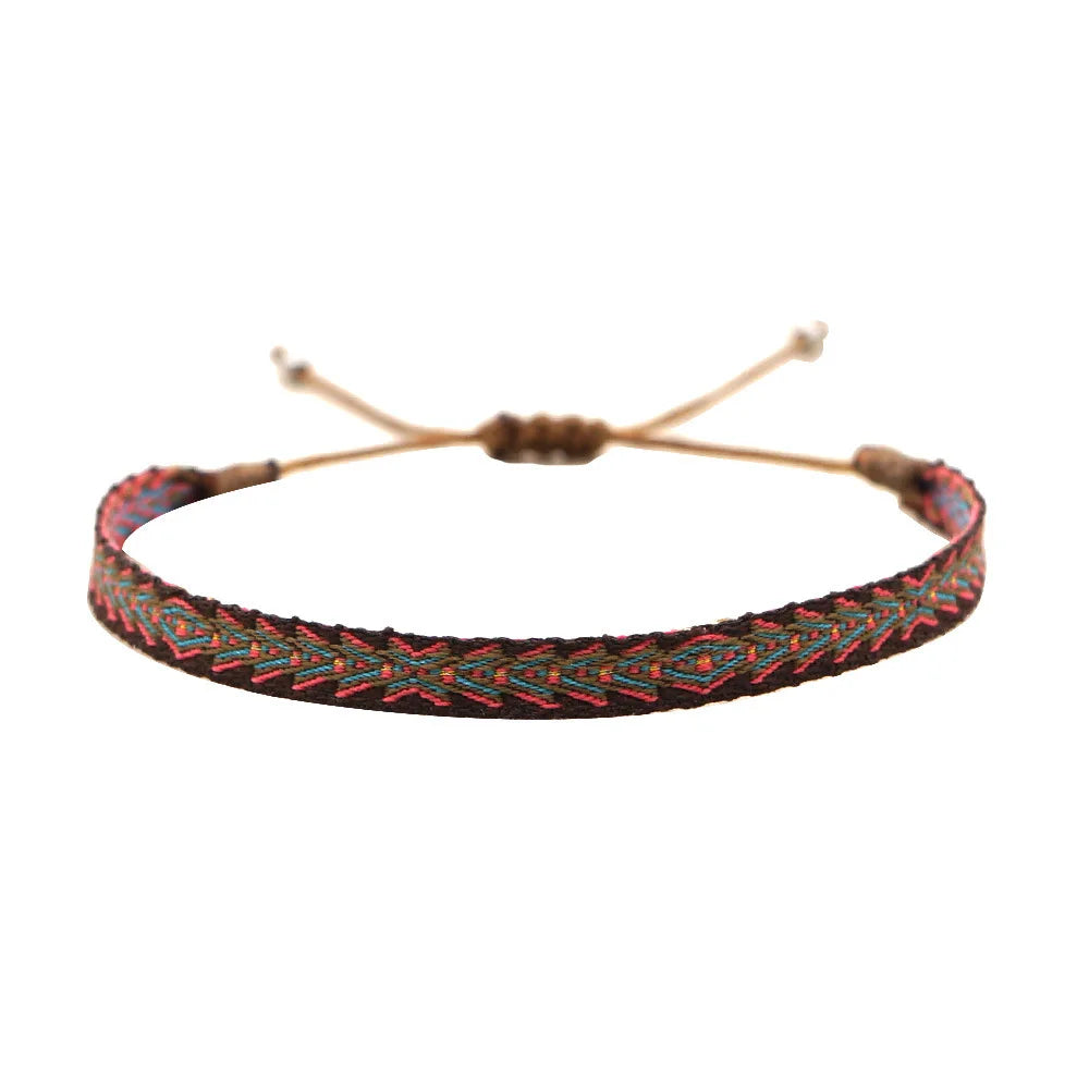 Unisex Handmade Woven Bracelet Wholesale Colombia Cloth Braided Bracelets for Women Men Bohemian Hippie Friendship Jewelry - Madeinsea©