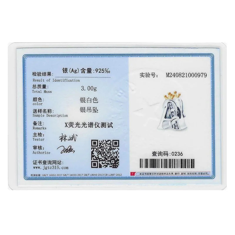 925 Sterling Silver 26 Alphabet A-Z Crown Letters Charms Bead Fit Original Bracelet Fine DIY Charm For Woman Anniversary Jewelry