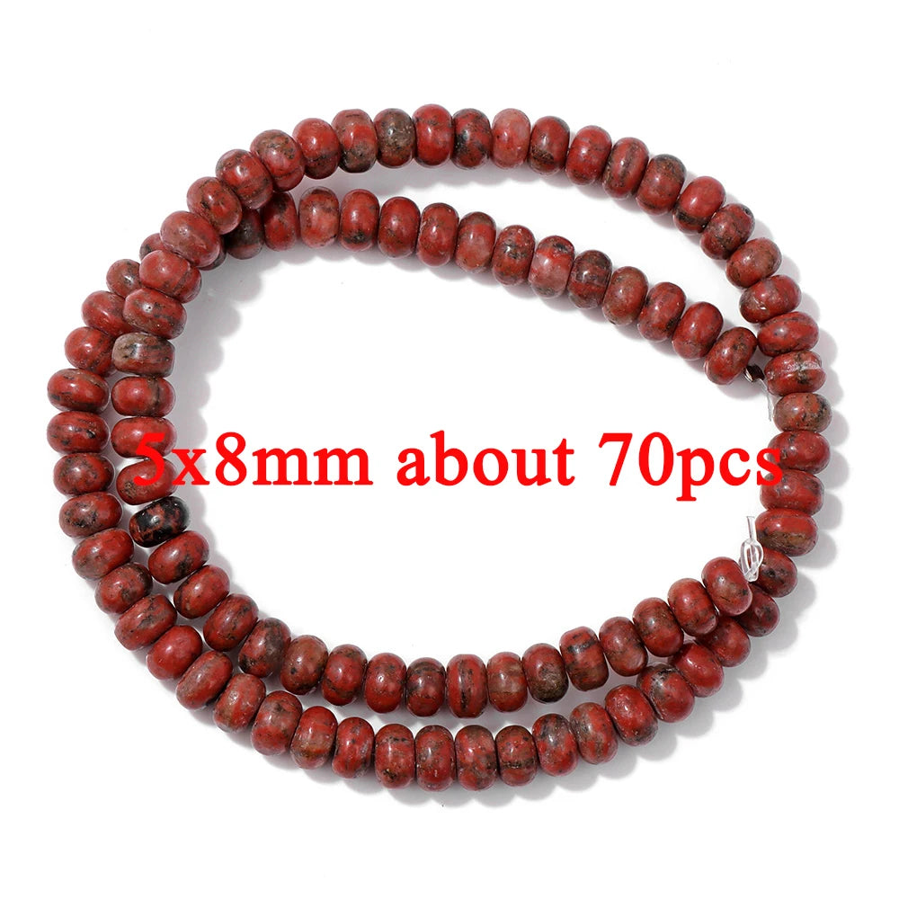 100% Natural Red Jasper Stone Bead Oval Cube Round Irregular Shape Chips Beads Fit Jewelry Making DIY Bracelet Necklace Earrings