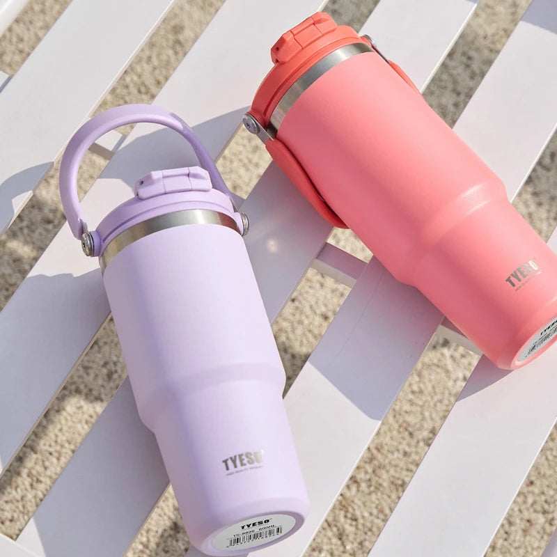 Tyeso Stainless Steel Coffee Cup Cold And Hot Double-layer Insulated Cup Tumbler Thermo Water Bottle Car Travel Mug Vacuum Cup