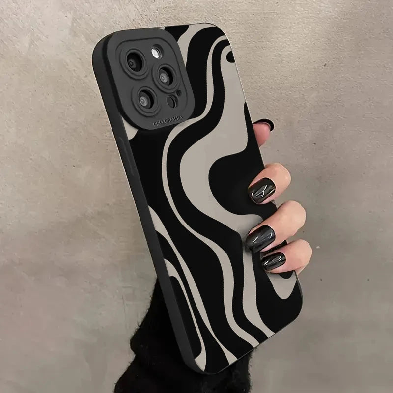 Fashion Zebra Stripe Pattern Silicone Case for Xiaomi Poco F6 M6 X6 F5 X5 X3 Pro Mi 11 Lite 5G 14 13 12T 12 13T Pro Soft Cover