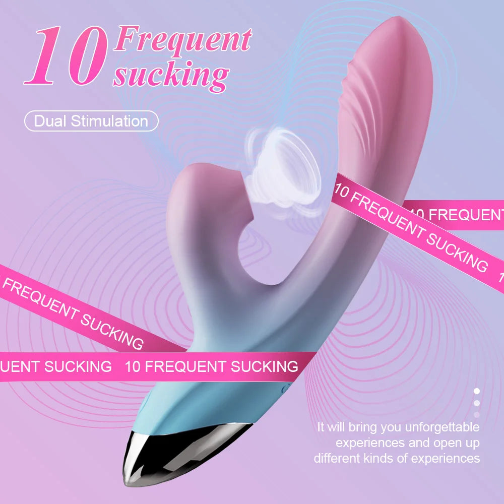 Vibromasseur 3 en 1 pour femme, stimulateur clitoridien par aspiration, 10 modes puissants, sextoy féminin pour adultes.