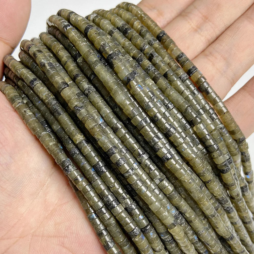 2x4mm Blue Flat Round Stone Bead Imperial Agates Jades Rondelle Loose Beads For Jewelry Making DIY Bracelets Necklace Handmade