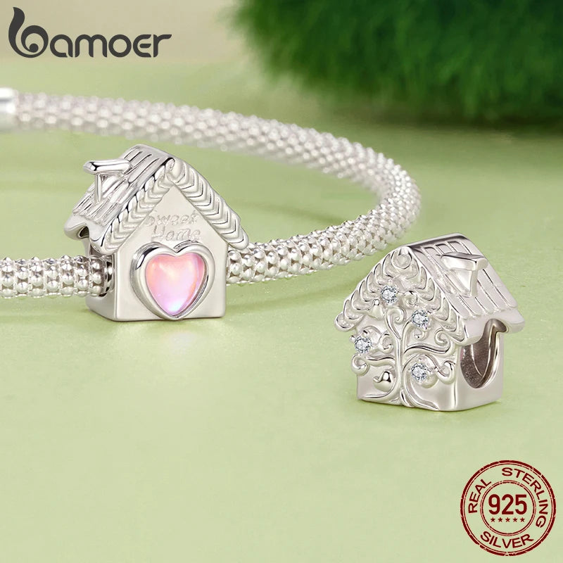 BAMOER Heilender lila Kristall Unendlichkeitsanhänger Sternenamazonit-Charm Auge des Horus Passend für Original-Armbänder DIY-Schmuckzubehör