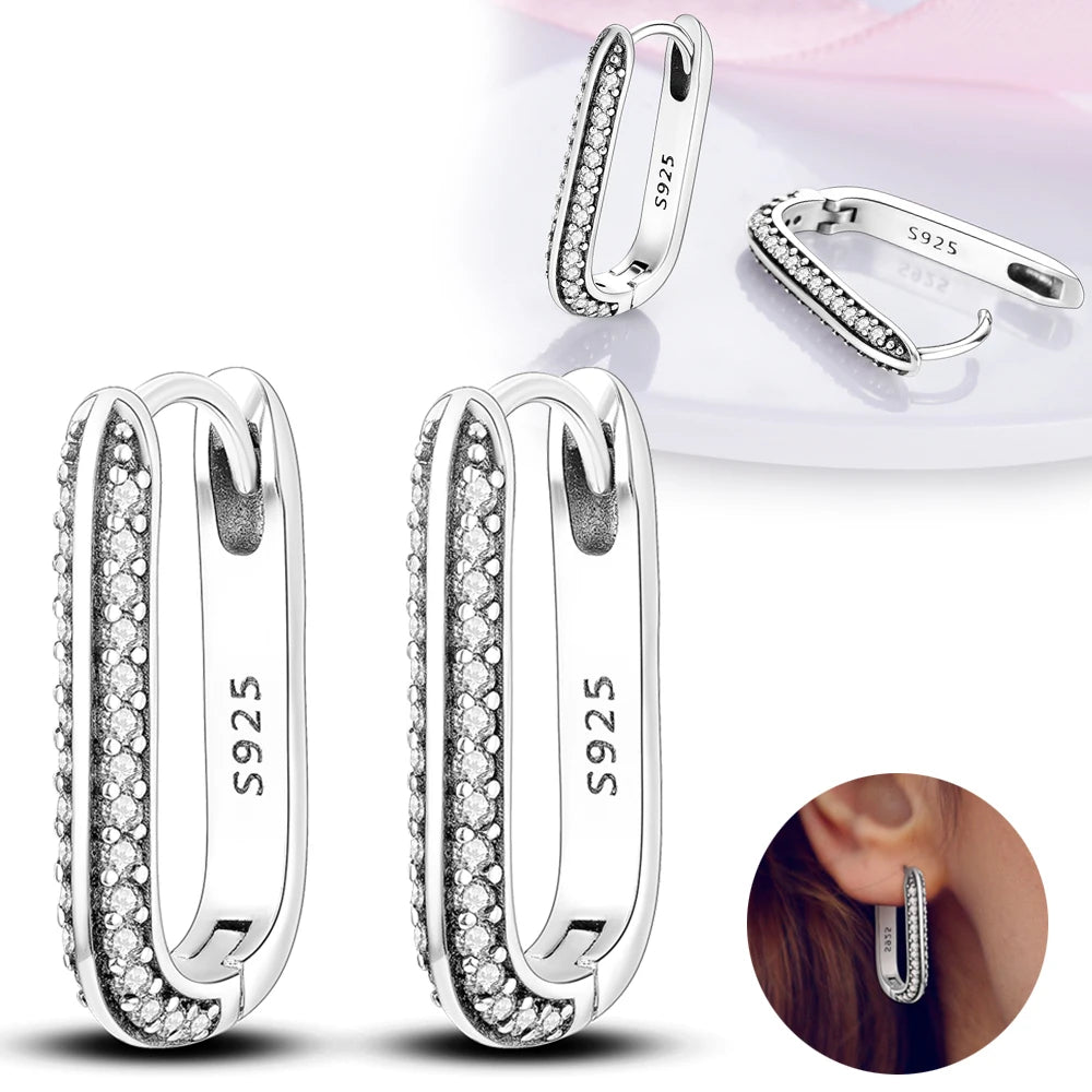 Ear Ring Series 925 Sterling Silver Star Moon Unicorn Tulip Flower Butterfly Bee Geometry Earrings Ladies Pairing with Jewelry