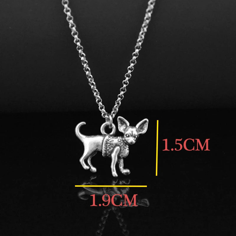 New German Shepherd&Corgi&Chihuahua&Whippet Dog Love Necklace Men Pet Charm Necklaces For Women Long Chains Party Gifts Jewelry