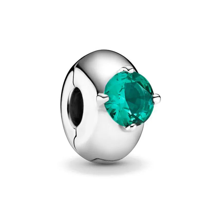 Hot New Summer green series Silver Clover Bead Maple Bird Charm Fit Original Women Bracelet DIY Fine Dangle Jewelry Amulet Gift