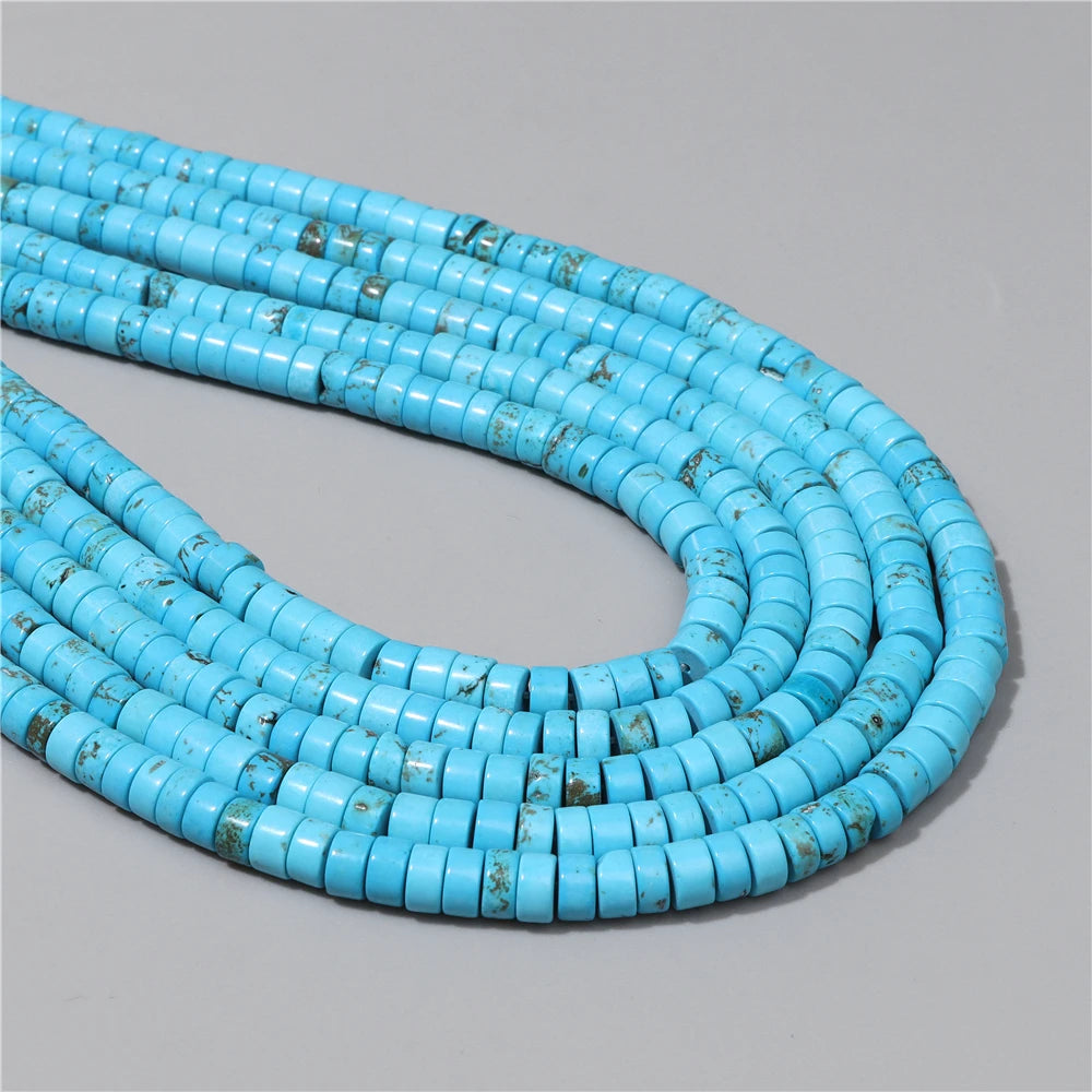 Natural Flat Round Disc Beads 6x3mm Sea Sediment Amethysts Rondelle Spacer Stone Bead For Jewelry Making DIY Bracelet Earrings