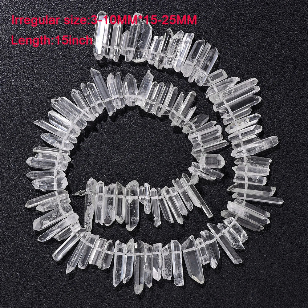 Wholesale Natural Stone Clear Quartz Crystals Beads Faceted Smooth Irregular Loose Bead For Jewelry Making Charm Accessories DIY