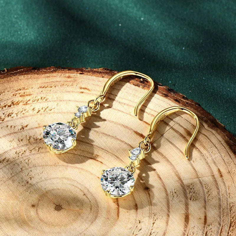 OXTAO GRA Certified Moissanite Hoop Earrings for Women 925 Sterling Silver D Color Glittering Diamond Engagement Wedding Jewelry