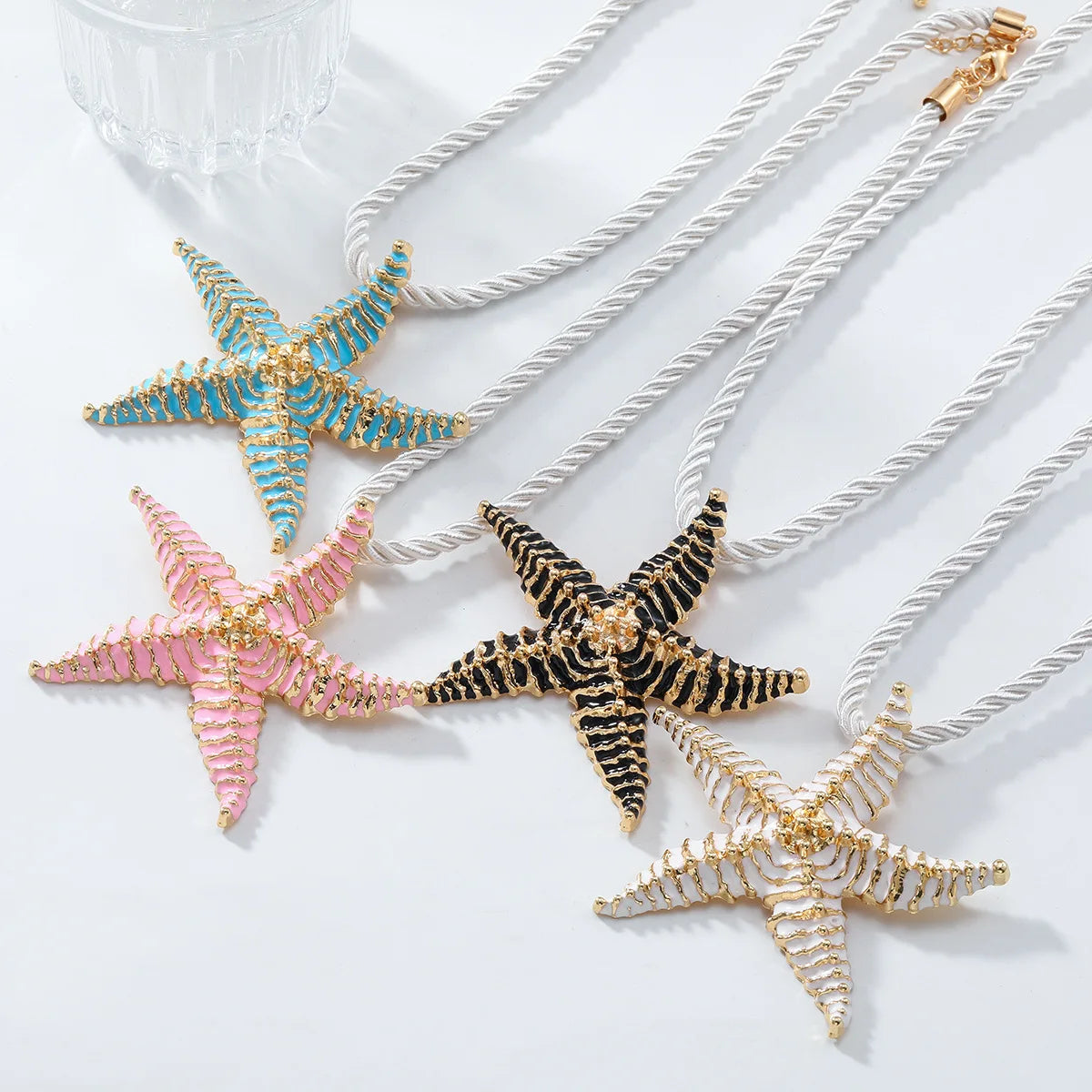 ZAA Bohemian Colorful Starfish Necklace for Women