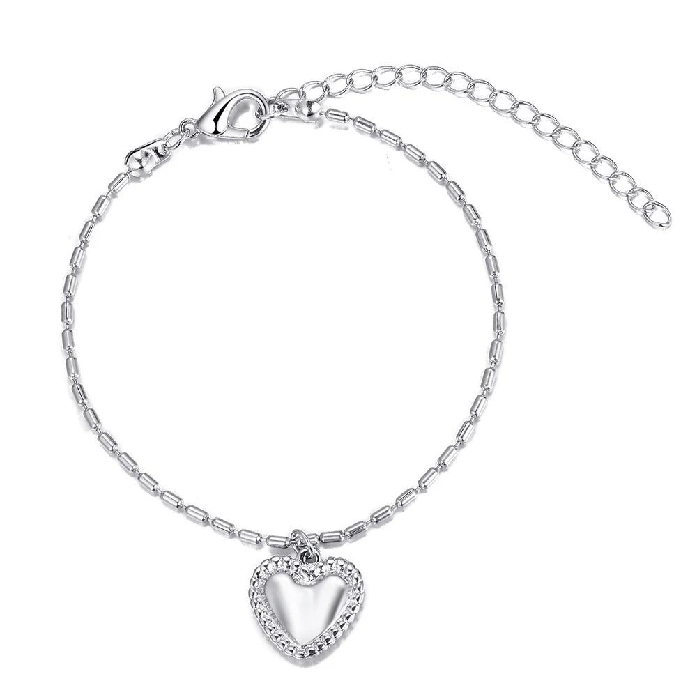 Y2K Zircon Ins Bracelets for Women Korean Fashion Sweet Girls Sparkling Hollow Heart Delicate Chain Bracelet Party Jewelry Gifts