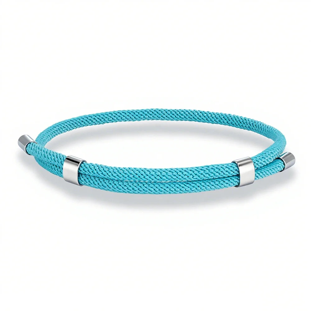 MKENDN Simple Style Men Women Bracelet 3mm Durable Marine Rope With Polished Steel Closure Jewelry Summer Beach Gifts - Madeinsea©