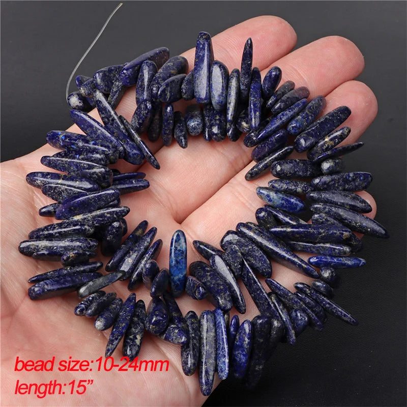 Natural Lapis Lazuli Bead Blue Round Tube Faceted Loose Spacer Stone Beads For Jewelry Making DIY Handmade Bracelets Necklace