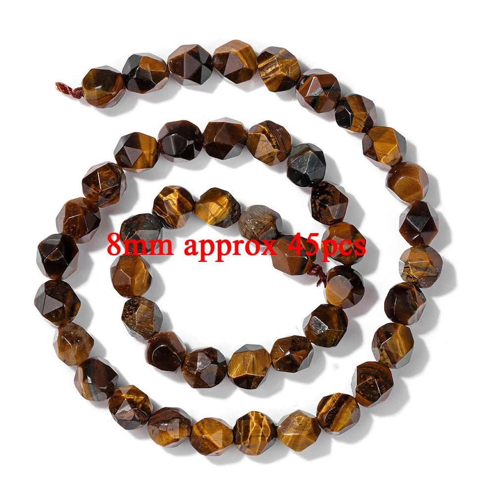 High Quality Yellow Tiger Eye Stone Beads Natural Round Heart Rondelle Cube Irregular Loose Spacer Bead For Jewelry Making DIY