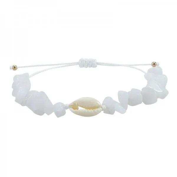 Bohemian Sea Shell Beads Bracelets For Women Handmade Irregular Stone Beaded Bangles Beach Party Friendship Jewelry Gift