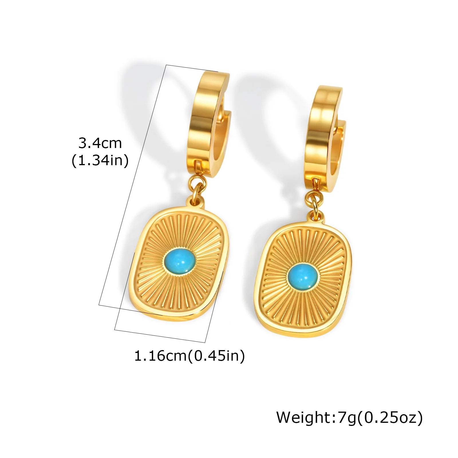 Vnox Sweet Star Smile Drop Earrings For Women Girls,Stainless Steel Hoop Simple Pendent,Gold Plated Jewelry Hypoallergenic