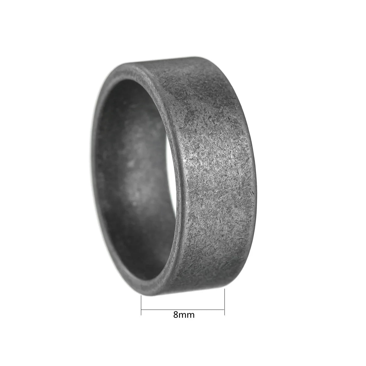 Retro Metal 8/10/12mm Antique Distressed Wide Ring For Men Stainless Steel Ring Punk Gothic Rock Hiphop Accessories Jewelry Gift
