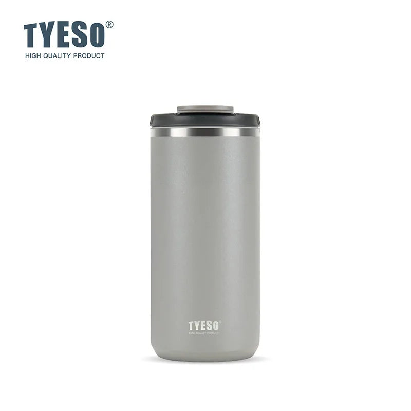 Tyeso Water Bottle 600/750ML Stainless Steel Tumbler Travel Mug Vacuum Leak-Proof Direct Drink Portable Office/Car/Coffee Cup