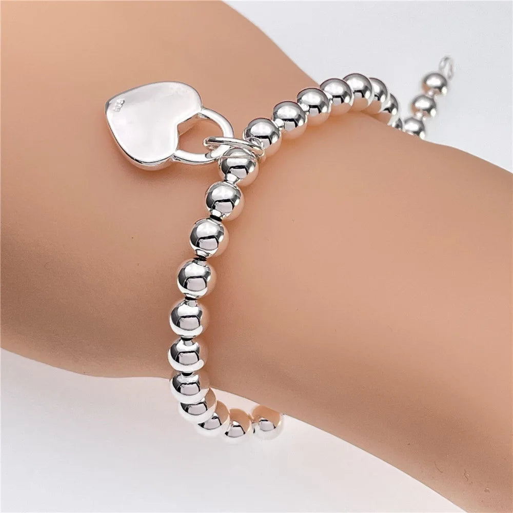 Noble 925 Sterling Silver Square Solid Chain Bracelet for Women Men Charm Party Gift Wedding Fashion Jewelry - Madeinsea©