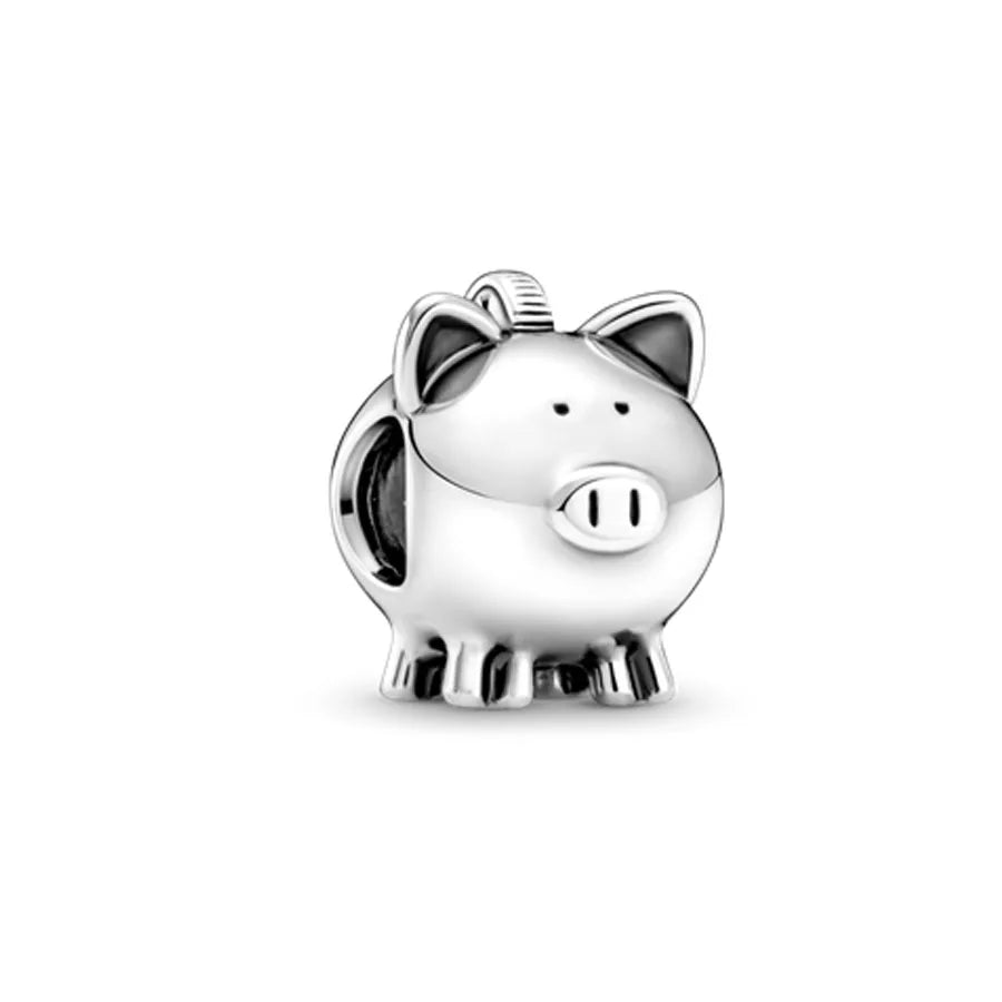 Europe NEW 925 Sterling Silver Spring Flower Bee Charm cute cow duck cat snake dog Bead Fit Original Bracelet Jewelry For Gift