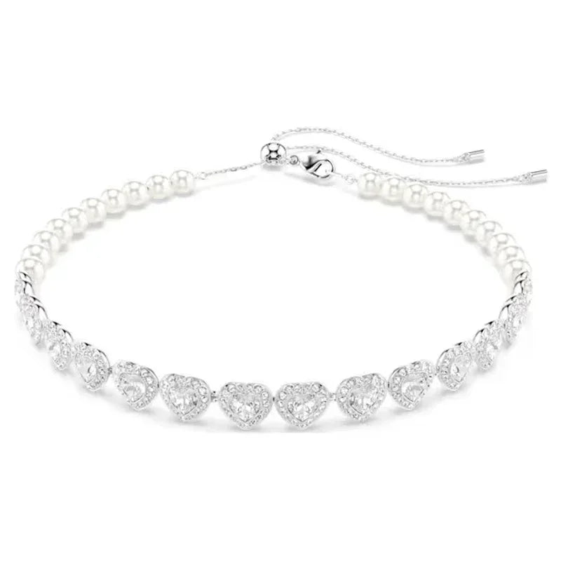 Good Brand Silver Color Ariana Grande Tennis Necklace Women Romantic Luxury Gift Jewelry Set Jewelry Sets 925 sterling silver - Madeinsea©