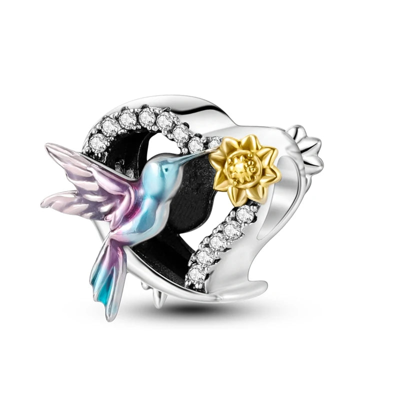 New 925 Sterling Silver Charm Beads Pendant Pumpkin Maple Leaf Autumn Series Charms Fit Original Bracelets Fine Jewelry