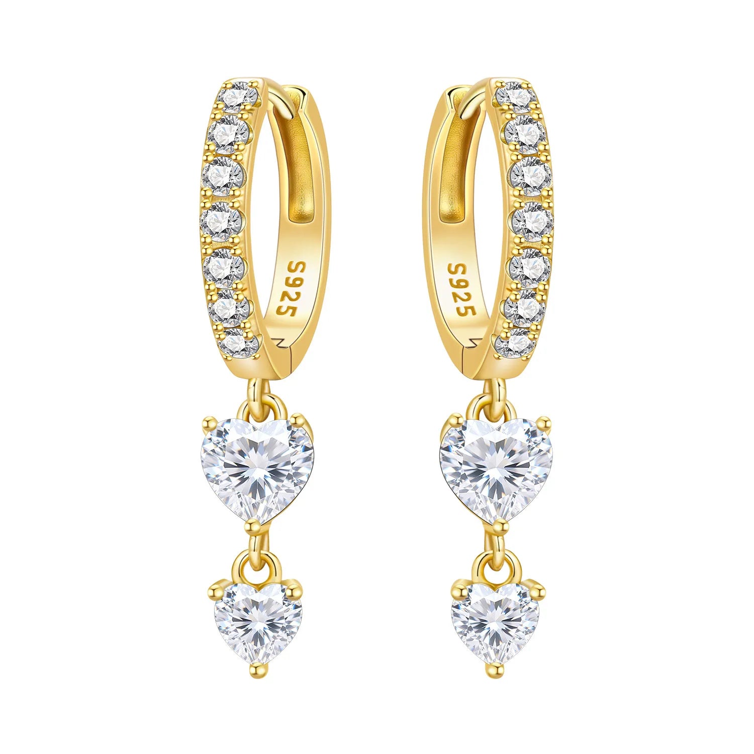 PANPOKI 925 Sterling Silver Simple Double-layer Tassel Drop Earrings Women Earrings Charm Versatile Party Jewelry Trendy Gifts