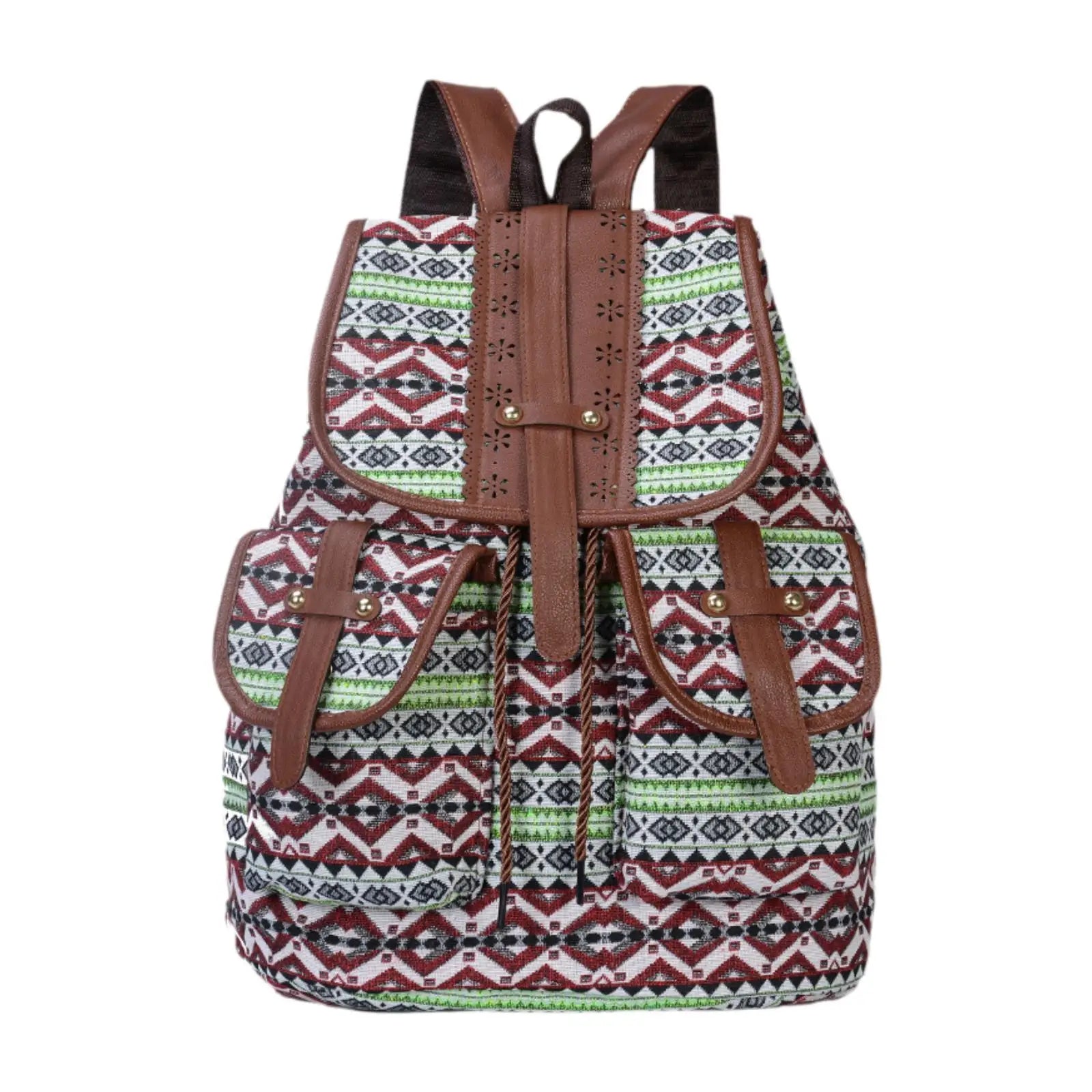 Women Ethnic Pattern Backpack Oxford Cloth Female Casual Fashion Travel Daypack Rucksack for Dating Street Daily Shopping Gift