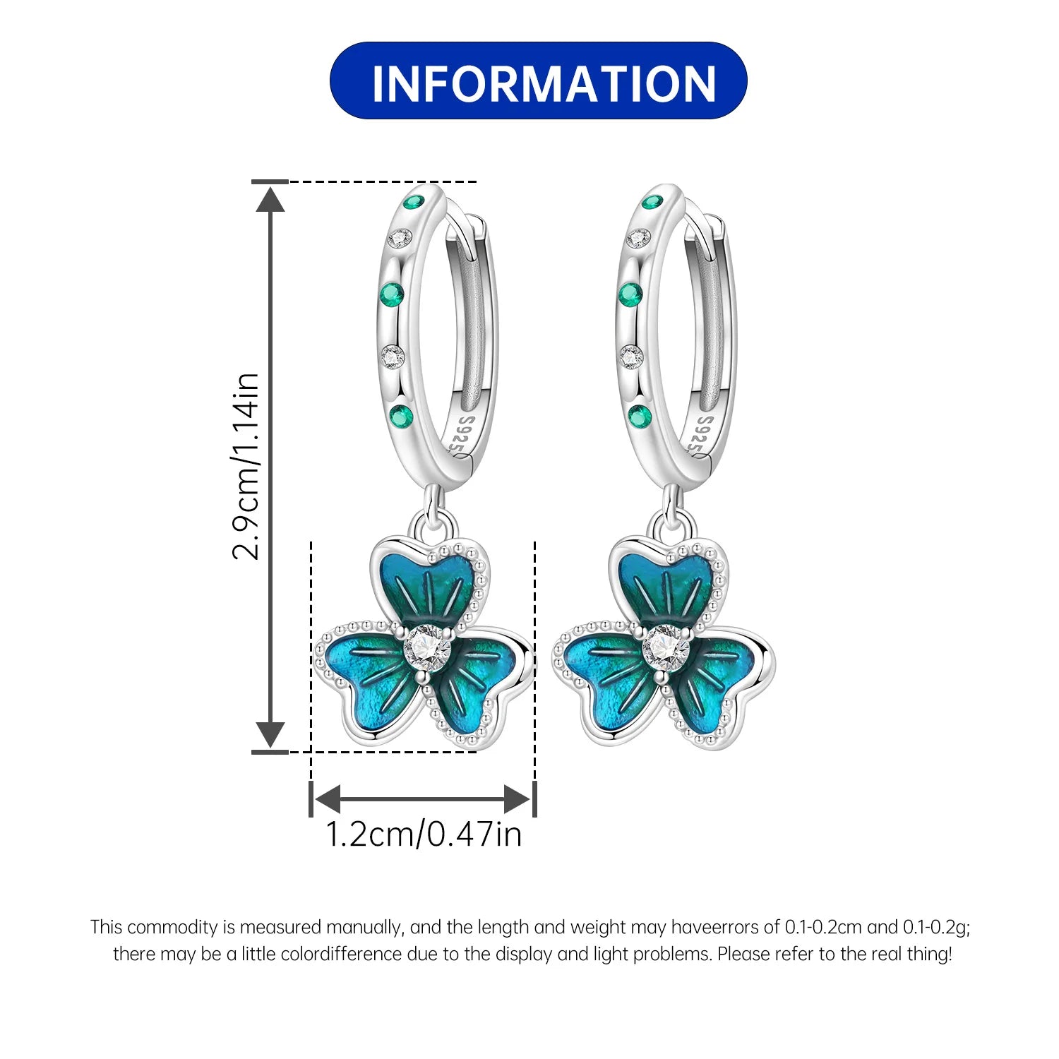 PANPOKI 925 Sterling Silver Clover Lucky Symbol Drop Earrings Women Earrings Charm Fashion Versatile Party Jewelry Gifts
